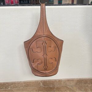 Authentic Rare Tory Burch All T Hobo Shoulder Bag Leather Purse Handbag